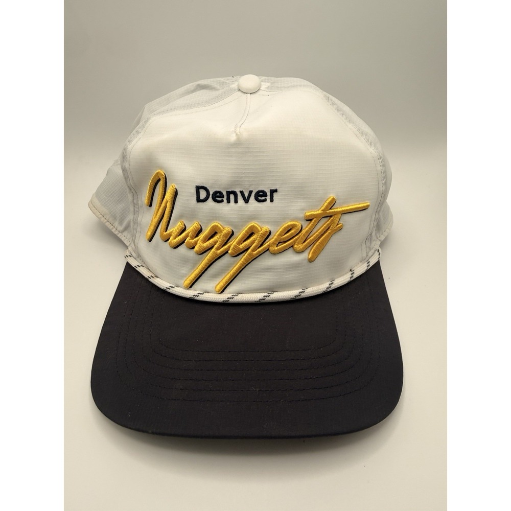 Denver Nuggets NBA 47 Brand Script Hitch Rope Adjustable Snapback Hat White
